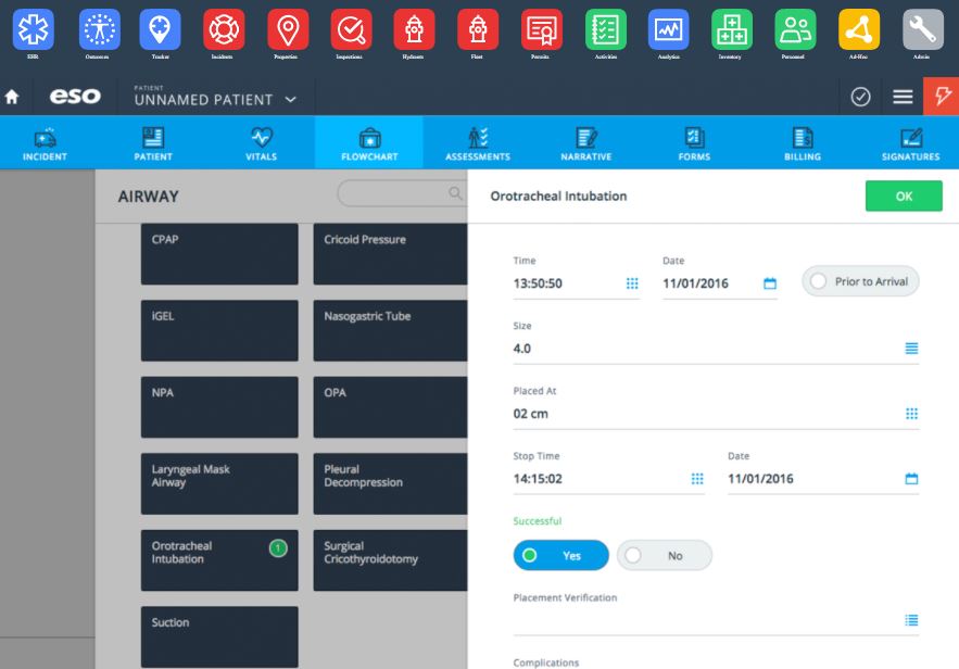 screenshot of ESO Fire RMS